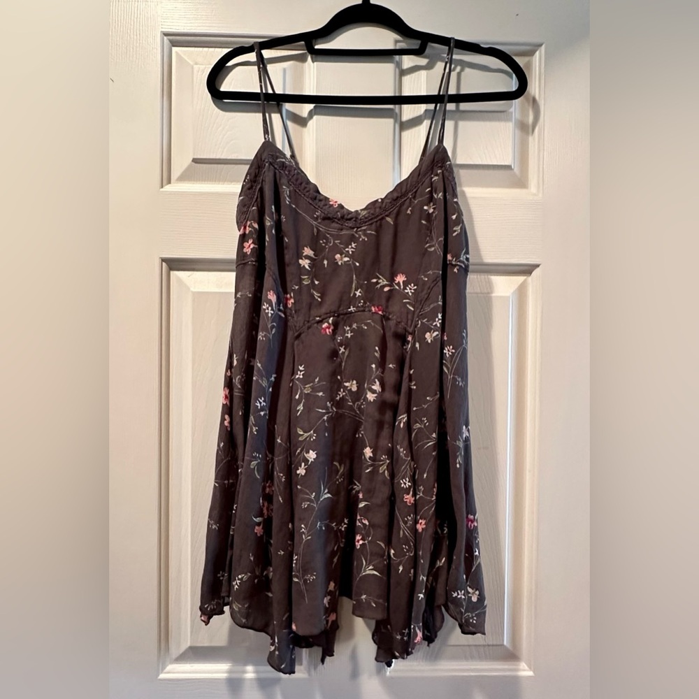 Kimchi Blue Dark Gray Floral Mini Dress